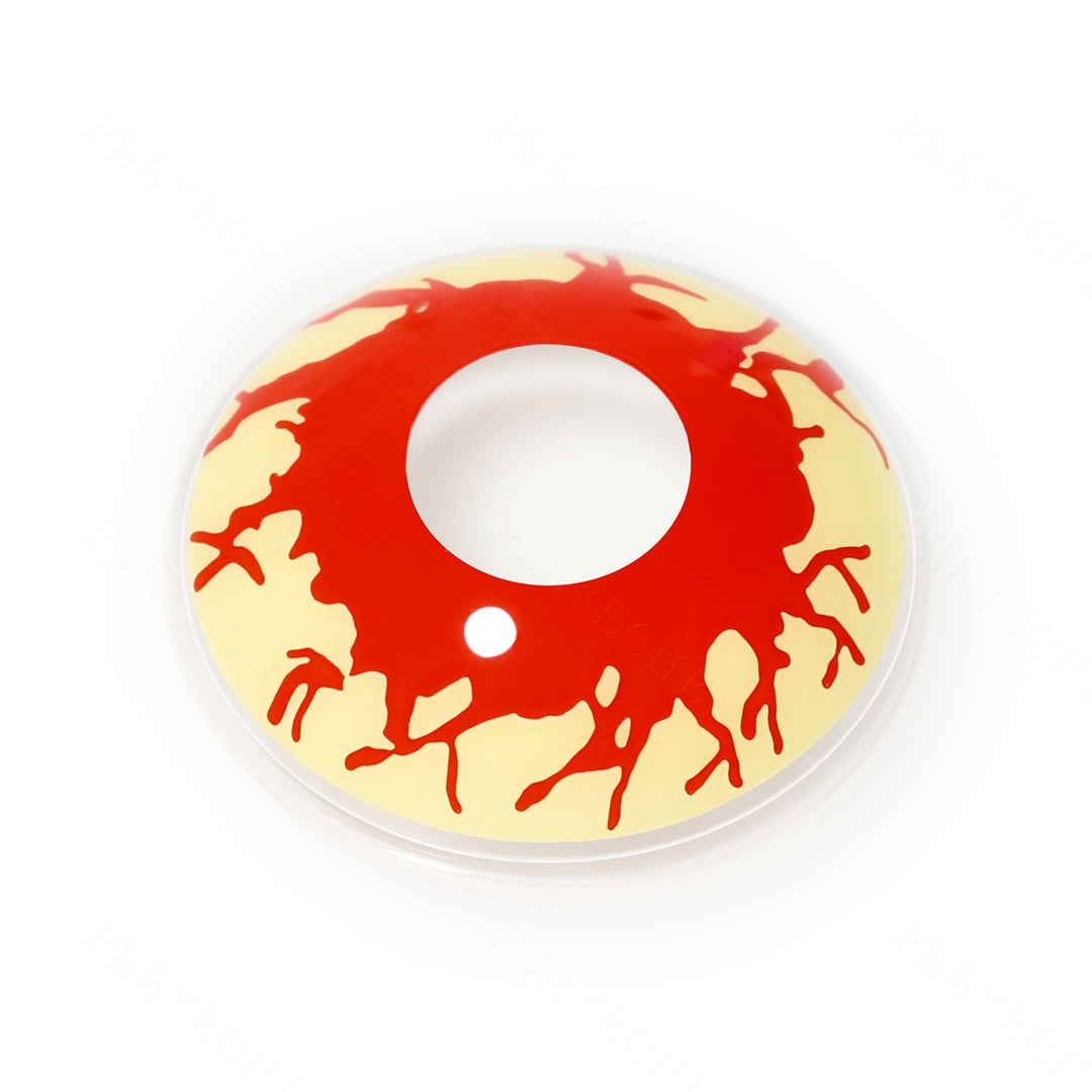 Yellowish Bloodshot Eye Contacts Secondary image